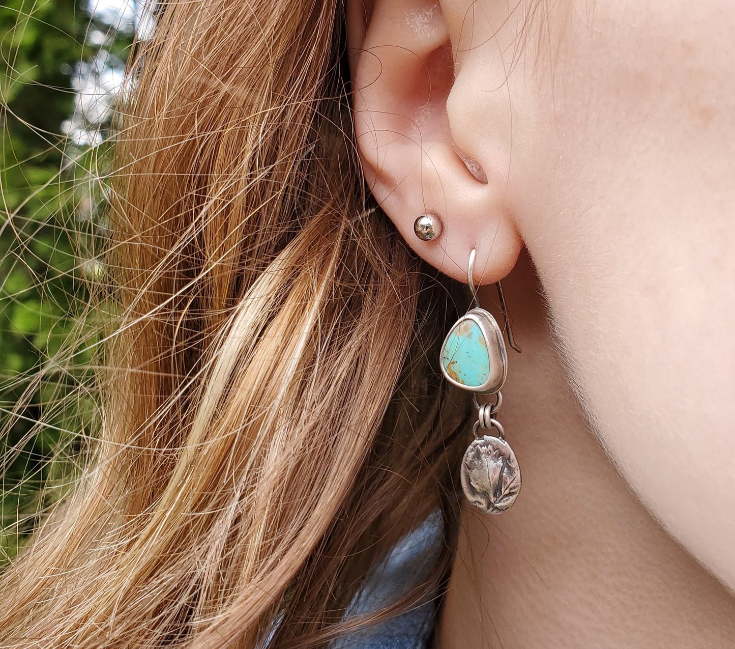 Summer Clover and Turquoise Earrings