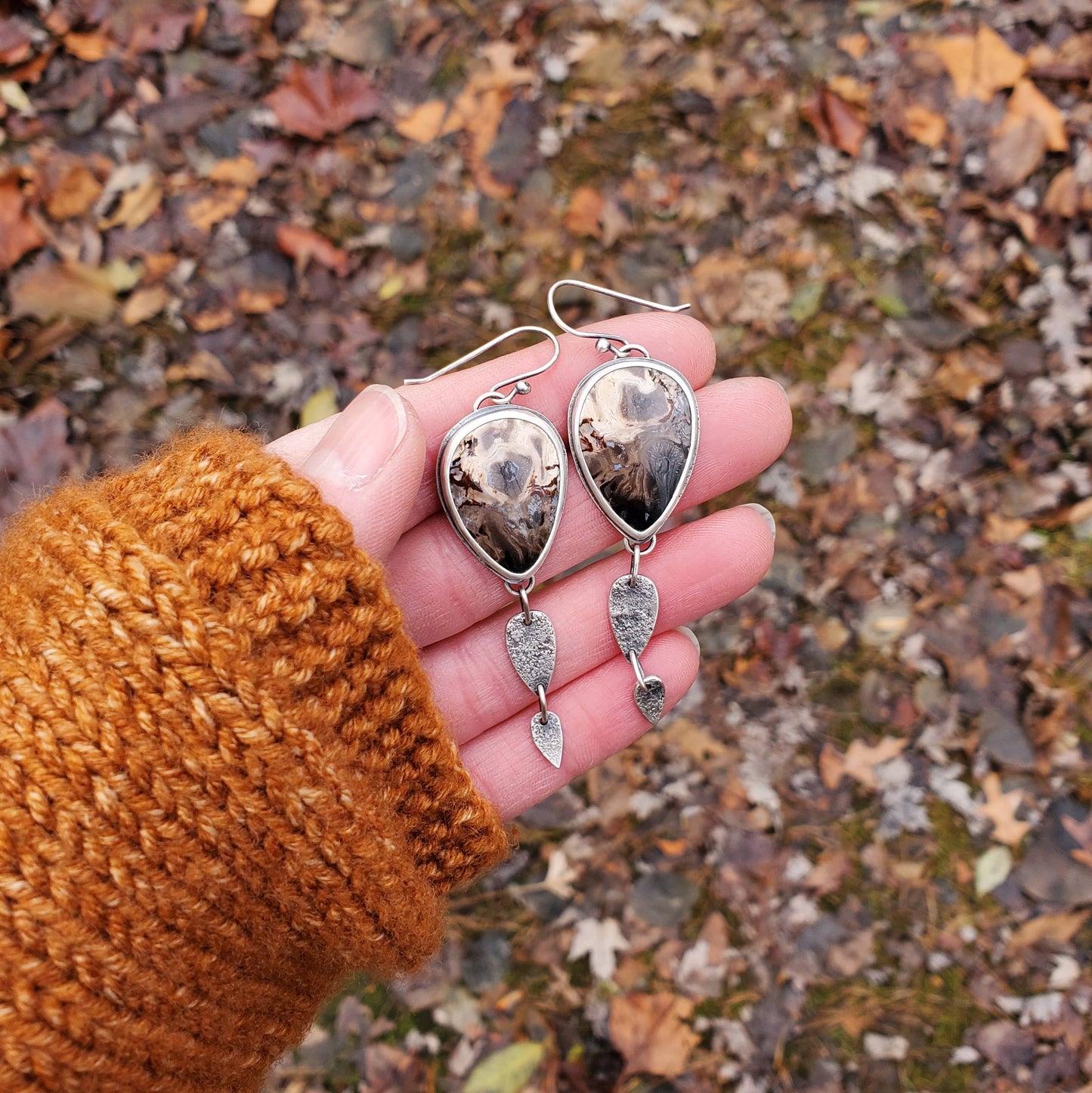 Petrified Palm Root Earrings