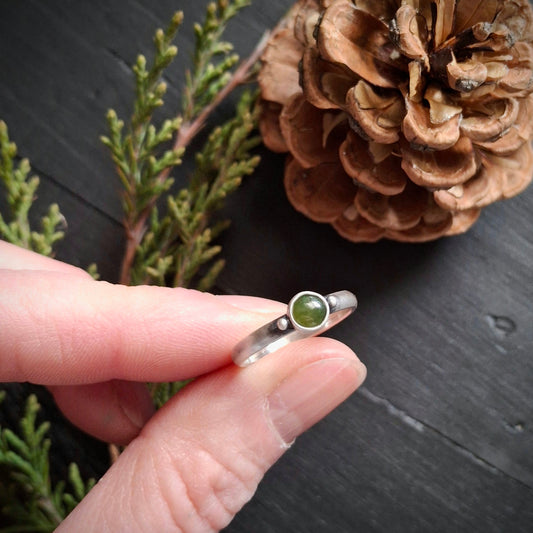 Nephrite Jade Ring - Size 6