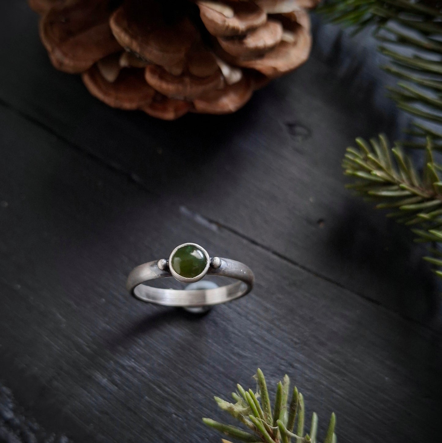 Nephrite Jade Ring - Size 6