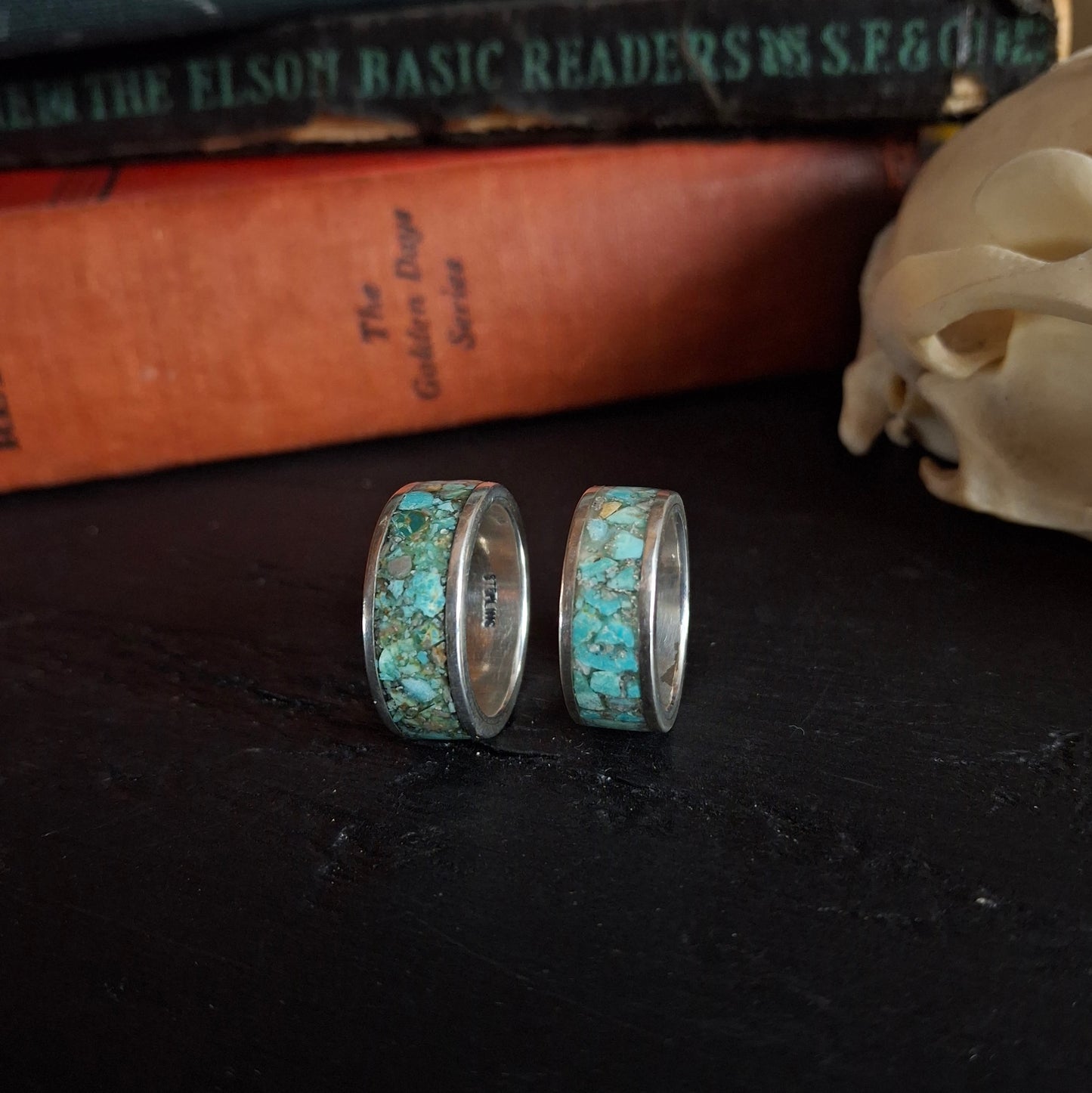 Turquoise Inlay Ring - Size 6.5 & 8