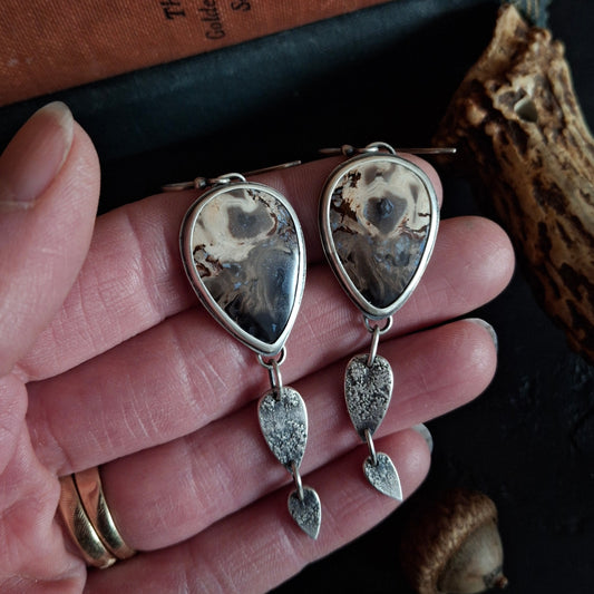Petrified Palm Root Earrings