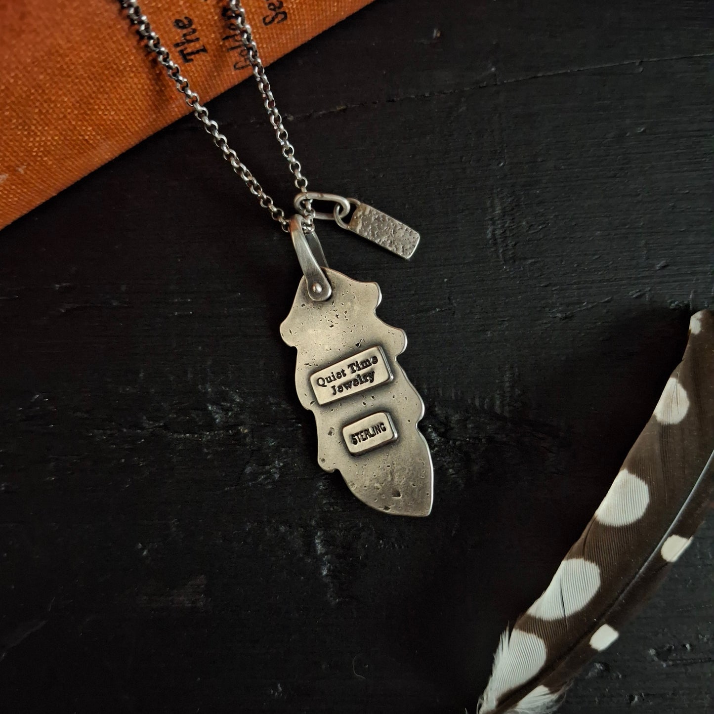 Rose Quartz Feather Pendant - Joy Charm