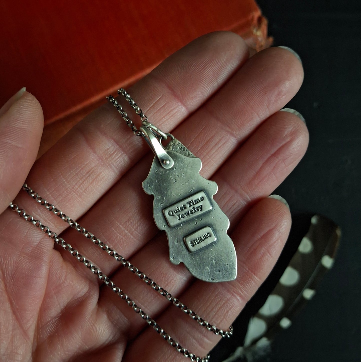 Rose Quartz Feather Pendant - Joy Charm