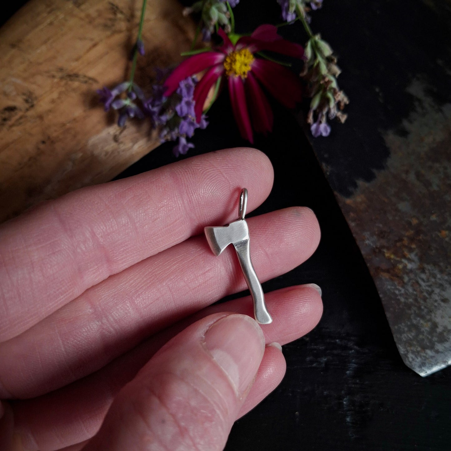 Throwing Axe Charm - Medieval Axe Charm