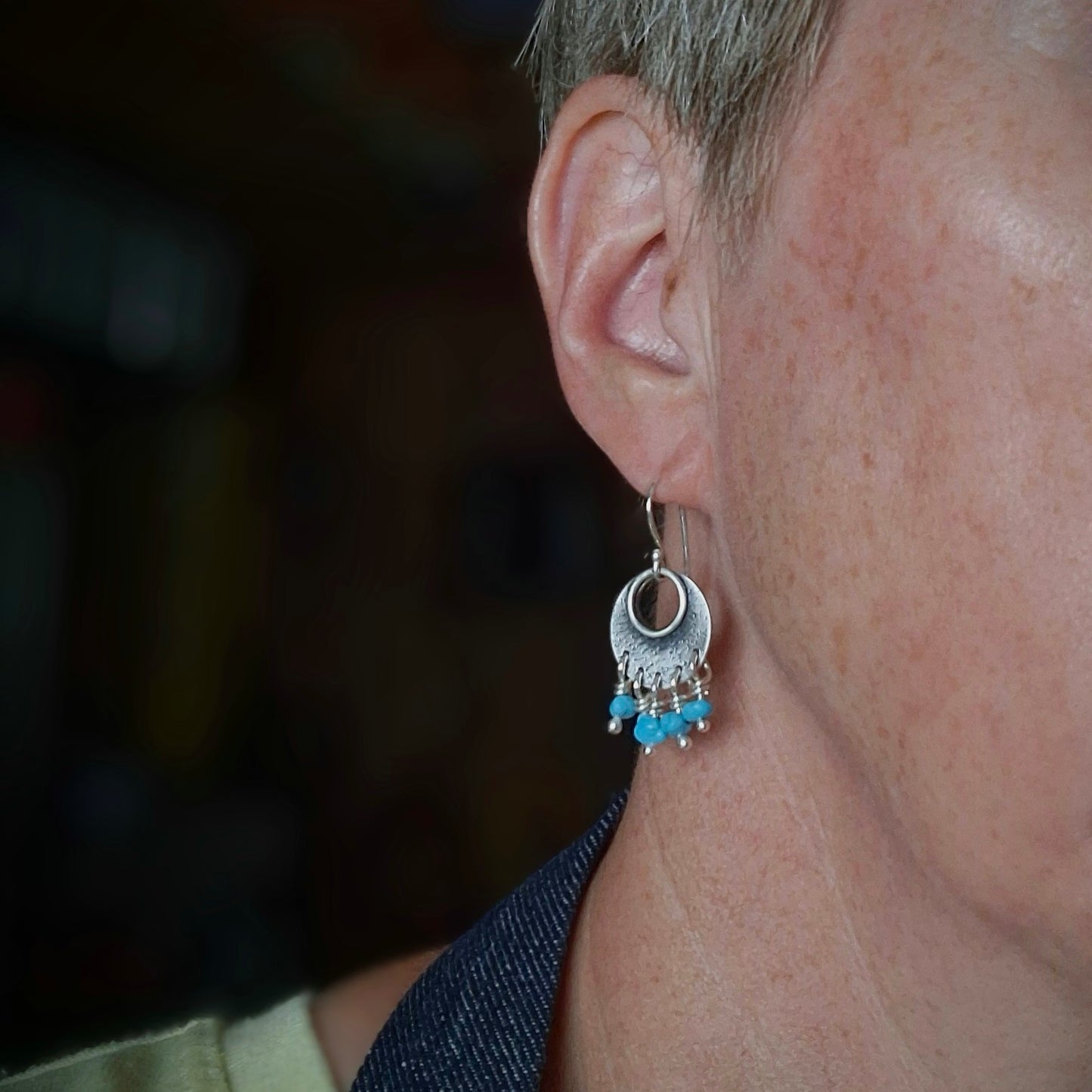Sleeping Beauty Turquoise Earrings