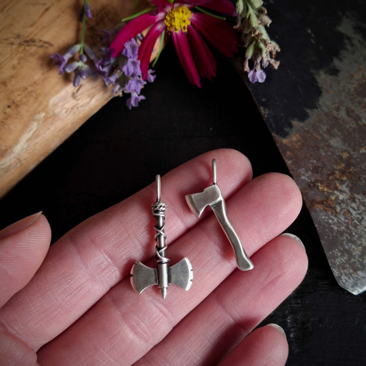 Throwing Axe Charm - Medieval Axe Charm