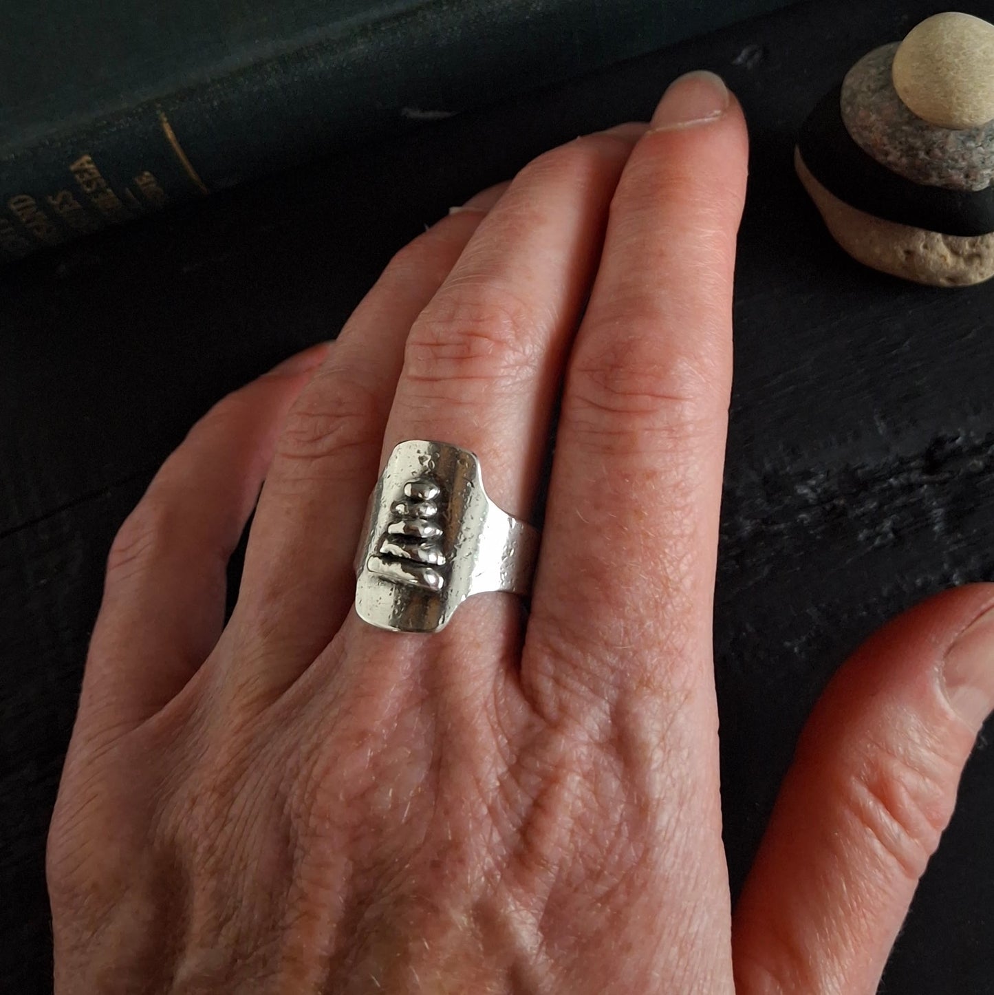 Rock Cairn Ring - 8.5