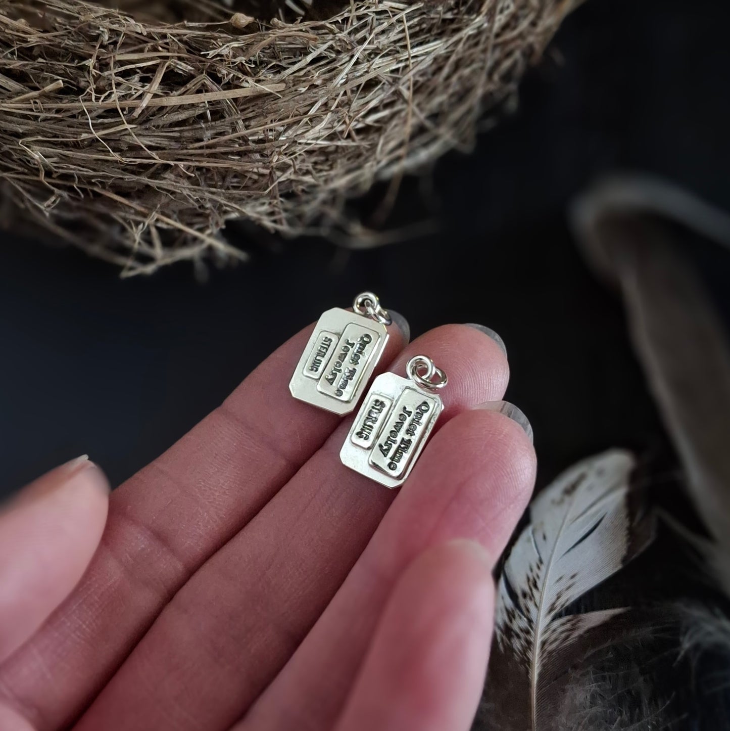 Faith over Fear Charms - Hand Stamped Sterling Talisman