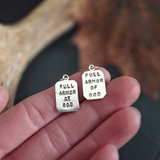 Full Armor of God Charm | Hand-Stamped Sterling Silver