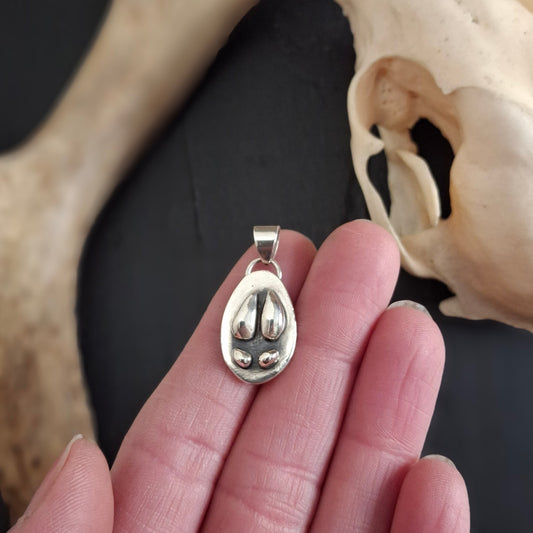 Bear or Deer Track Pendant | Sterling Silver | Above and Below Collection