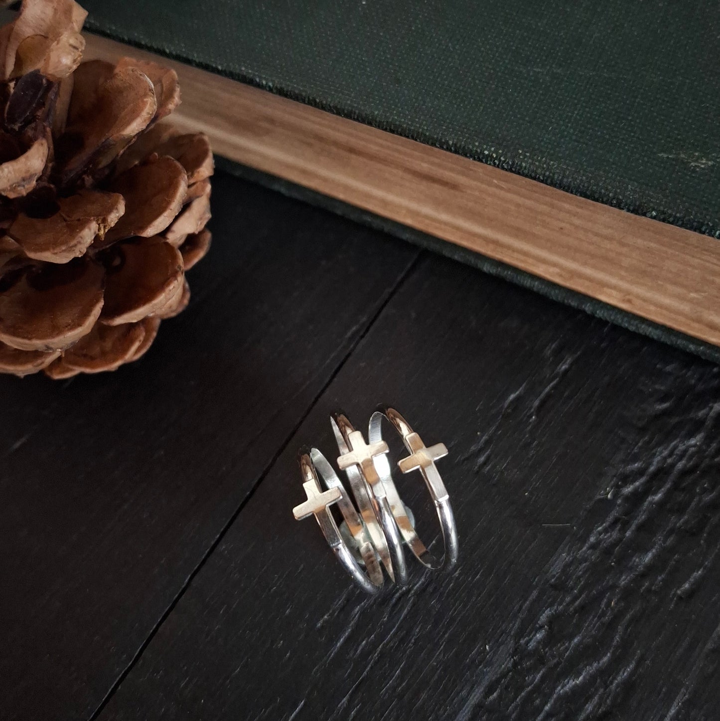 Sterling Silver Cross Ring | Dainty Faith Ring | Minimalist Christian Jewelry