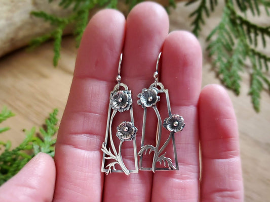 Cosmos Flower Earrings