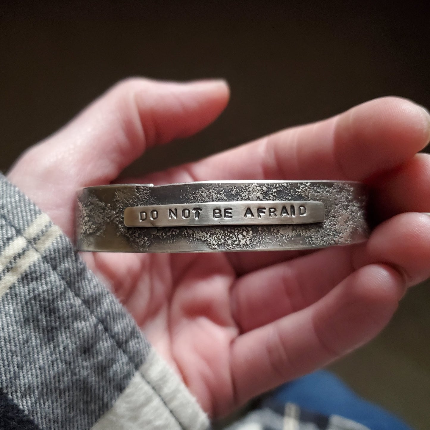 Do Not Be Afraid - Reclaimed Silver Cuff