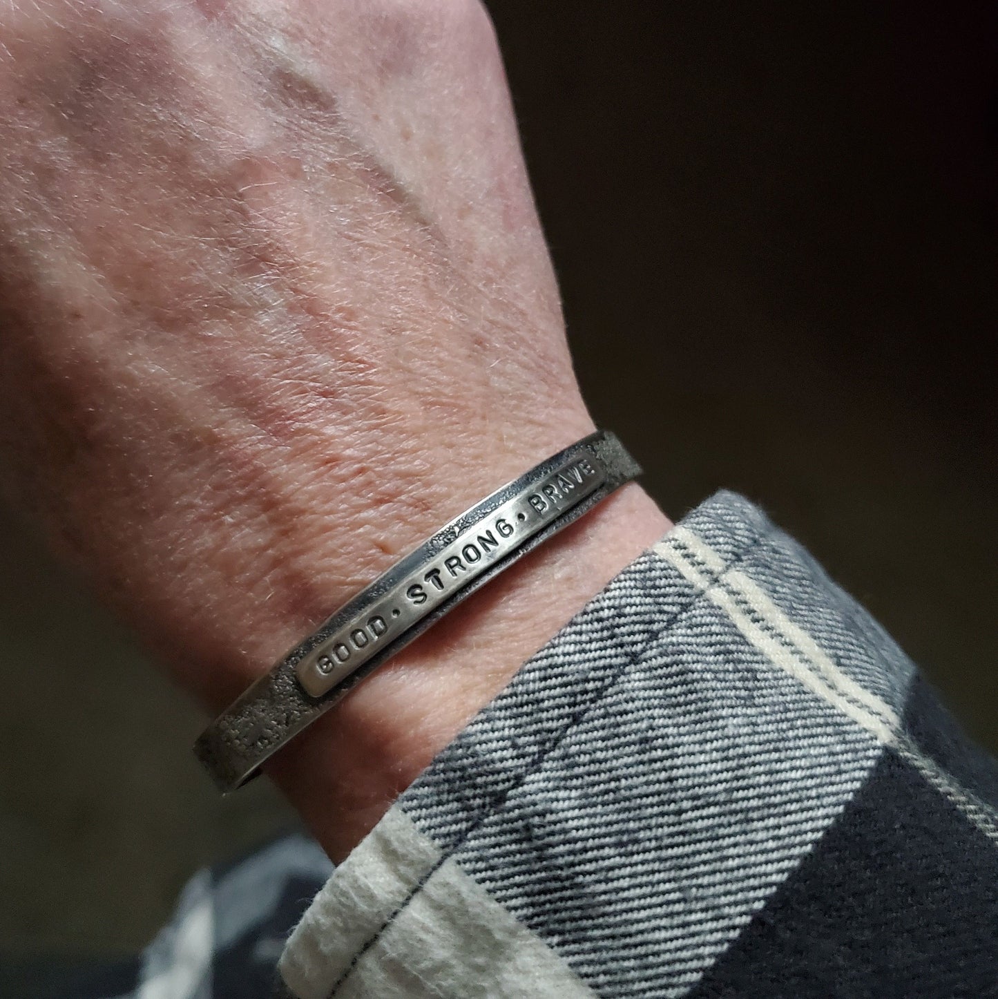Good Strong Brave - Reclaimed Silver Cuff