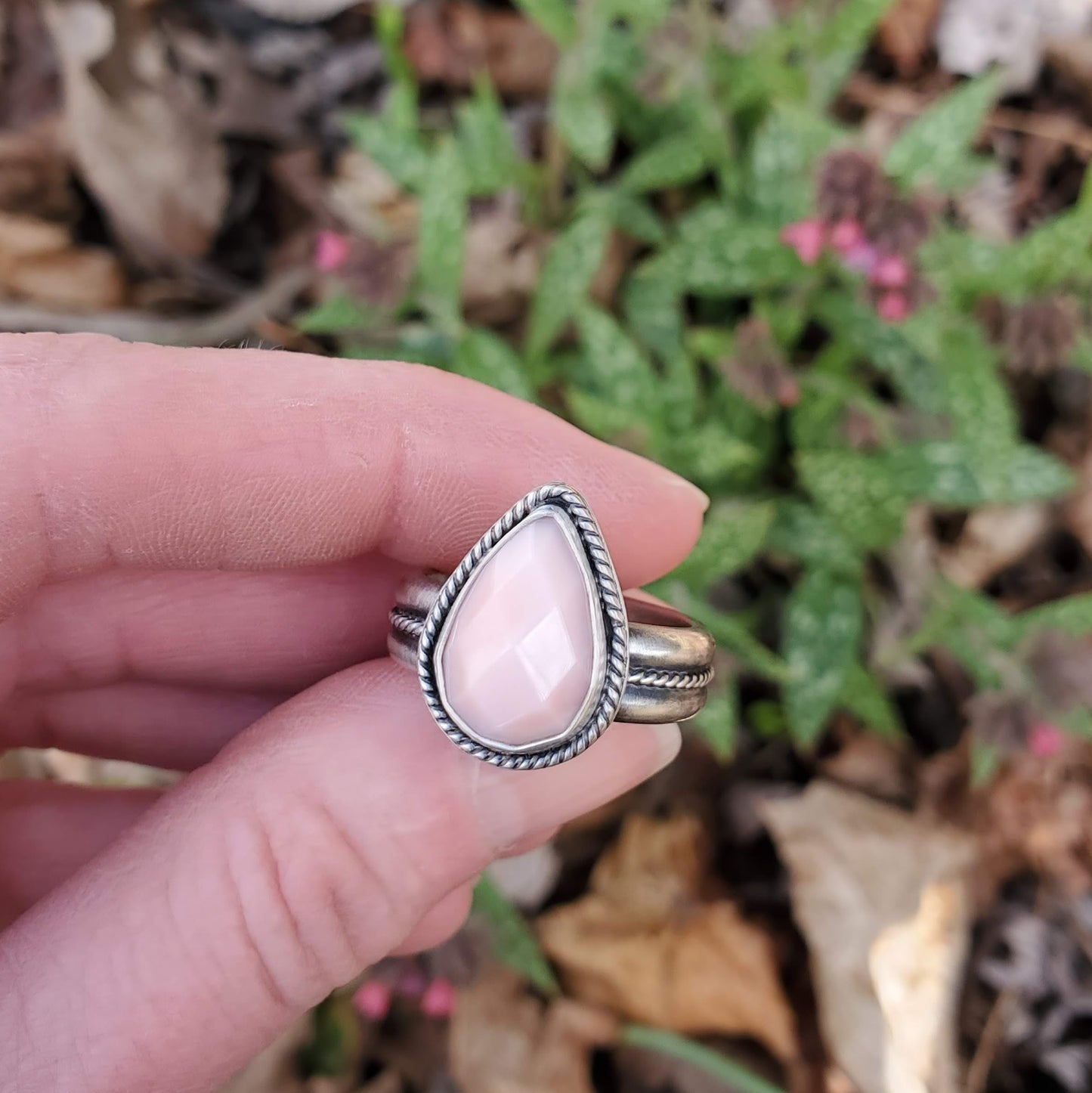 Pink Opal Ring - Size 9