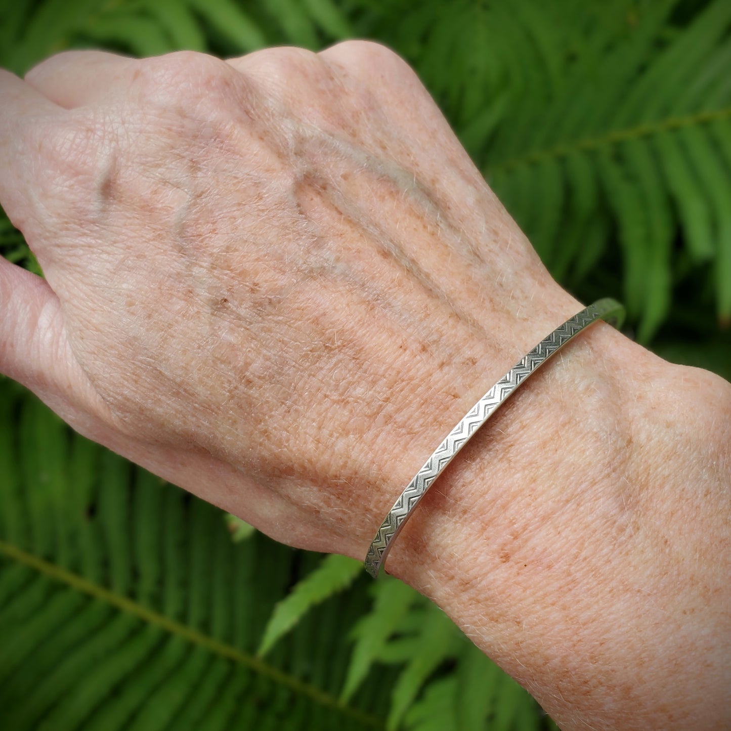 Meandering Silver Cuff