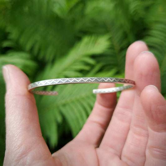 Meandering Silver Cuff