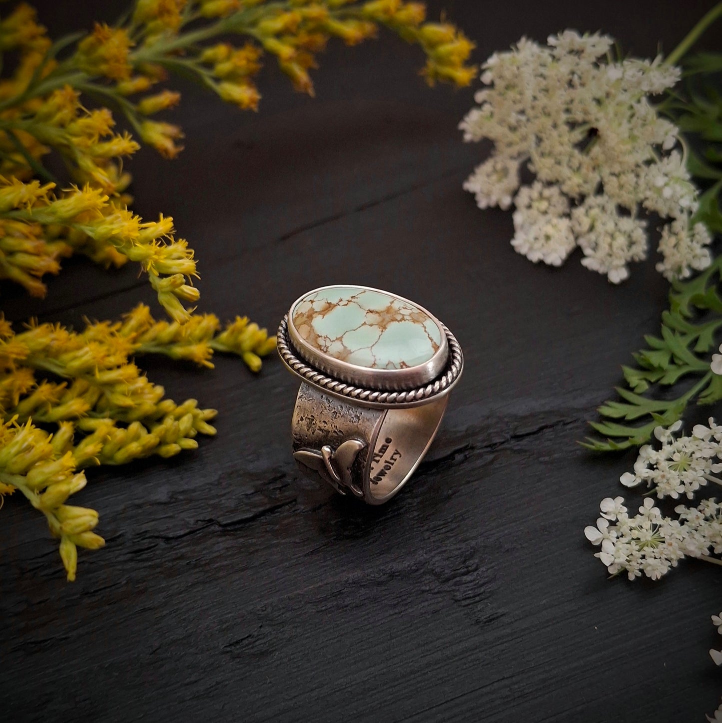 Treasure Mountain Turquoise Ring - Ode to Summer - Size 8.75