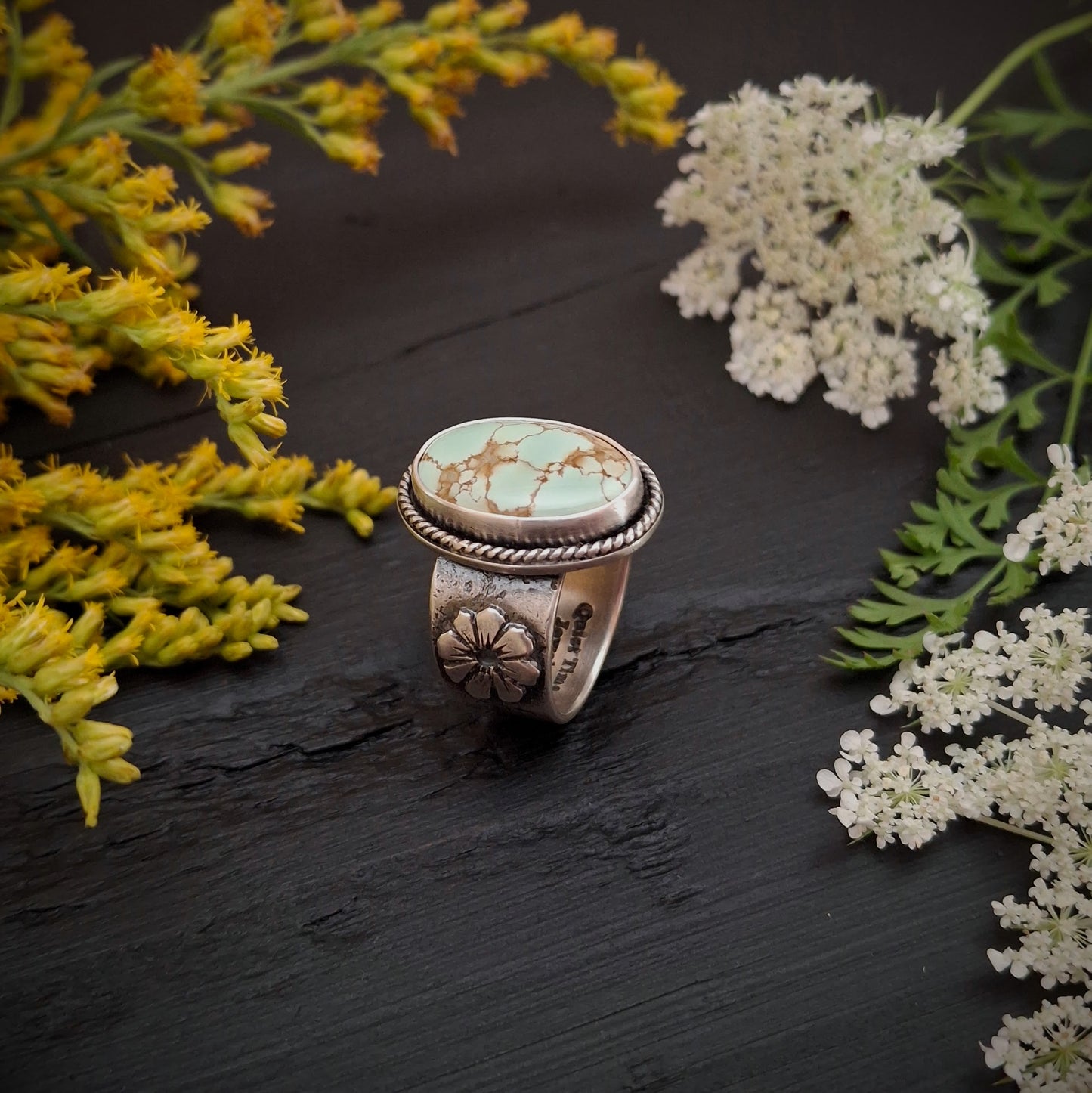 Treasure Mountain Turquoise Ring - Ode to Summer - Size 8.75