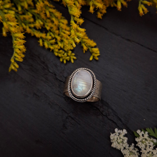 Moonstone Ring - Ode to Summer - Size 8