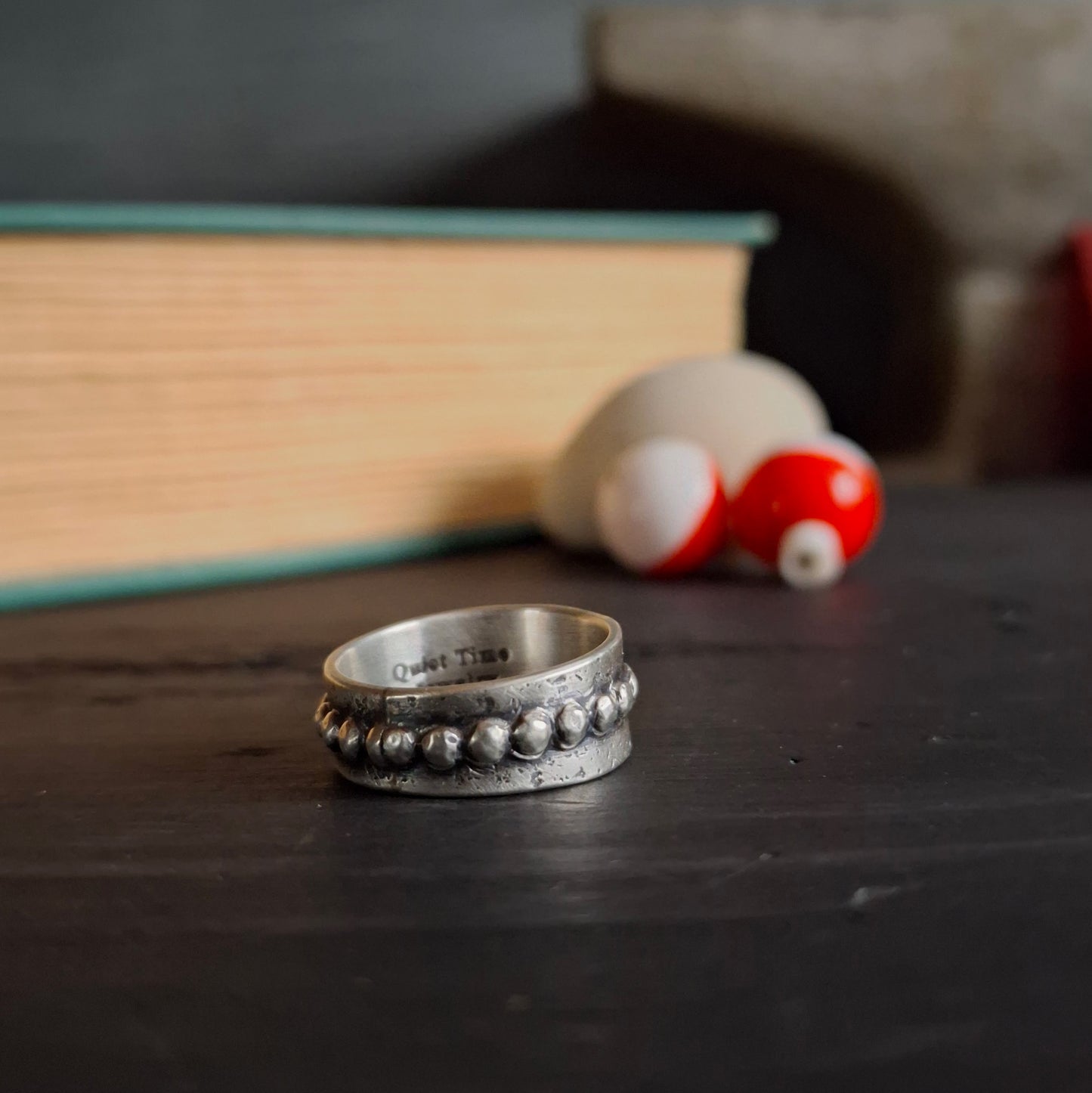 Trout and River Rock Ring - Size 7.25