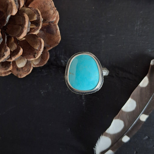 Arizona Turquoise - Scarred Ring Collection - Size 10.5