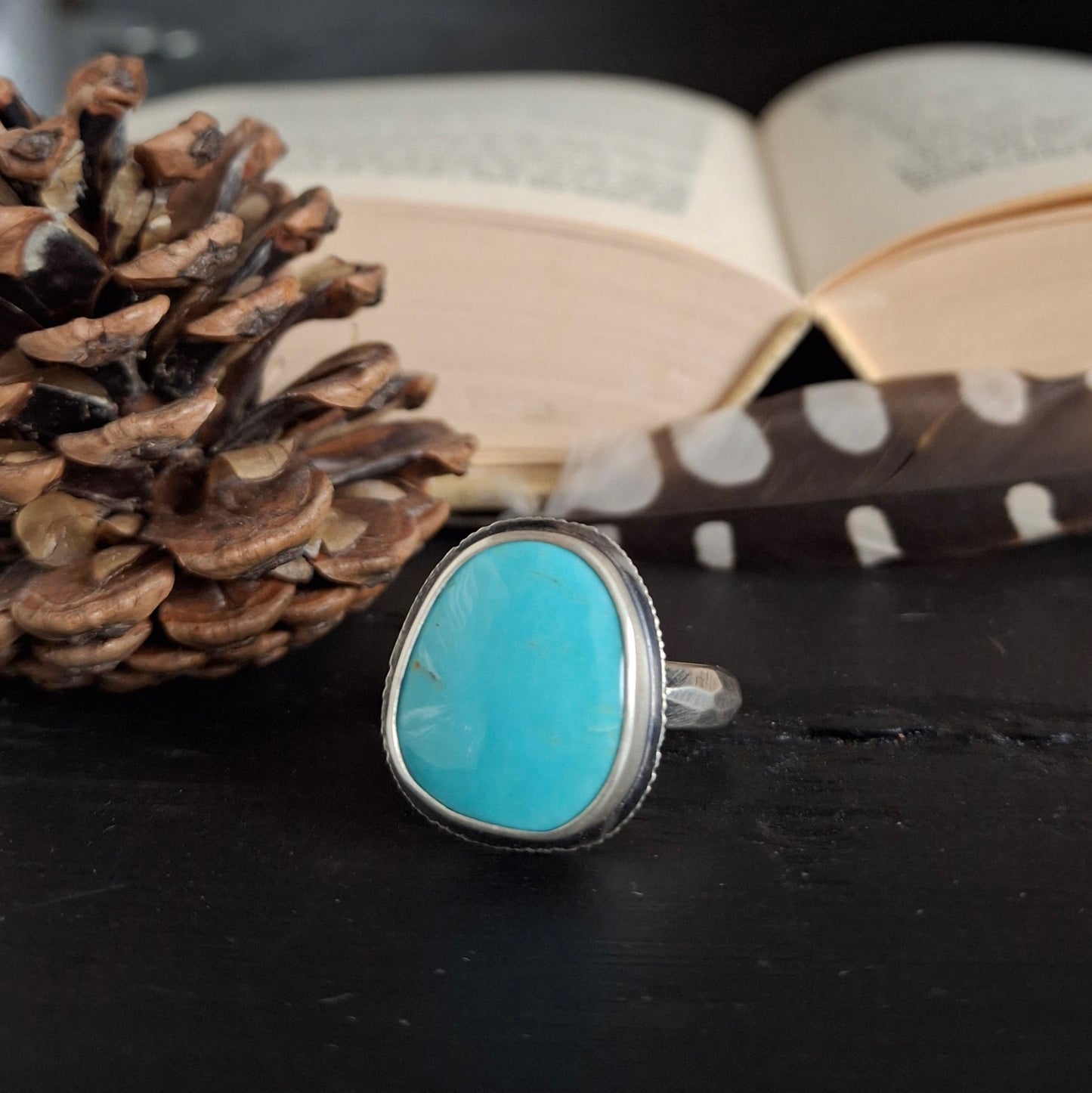 Arizona Turquoise - Scarred Ring Collection - Size 10.5