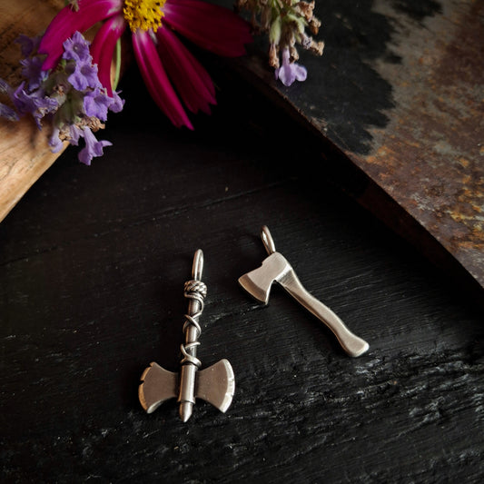 Throwing Axe Charm - Medieval Axe Charm