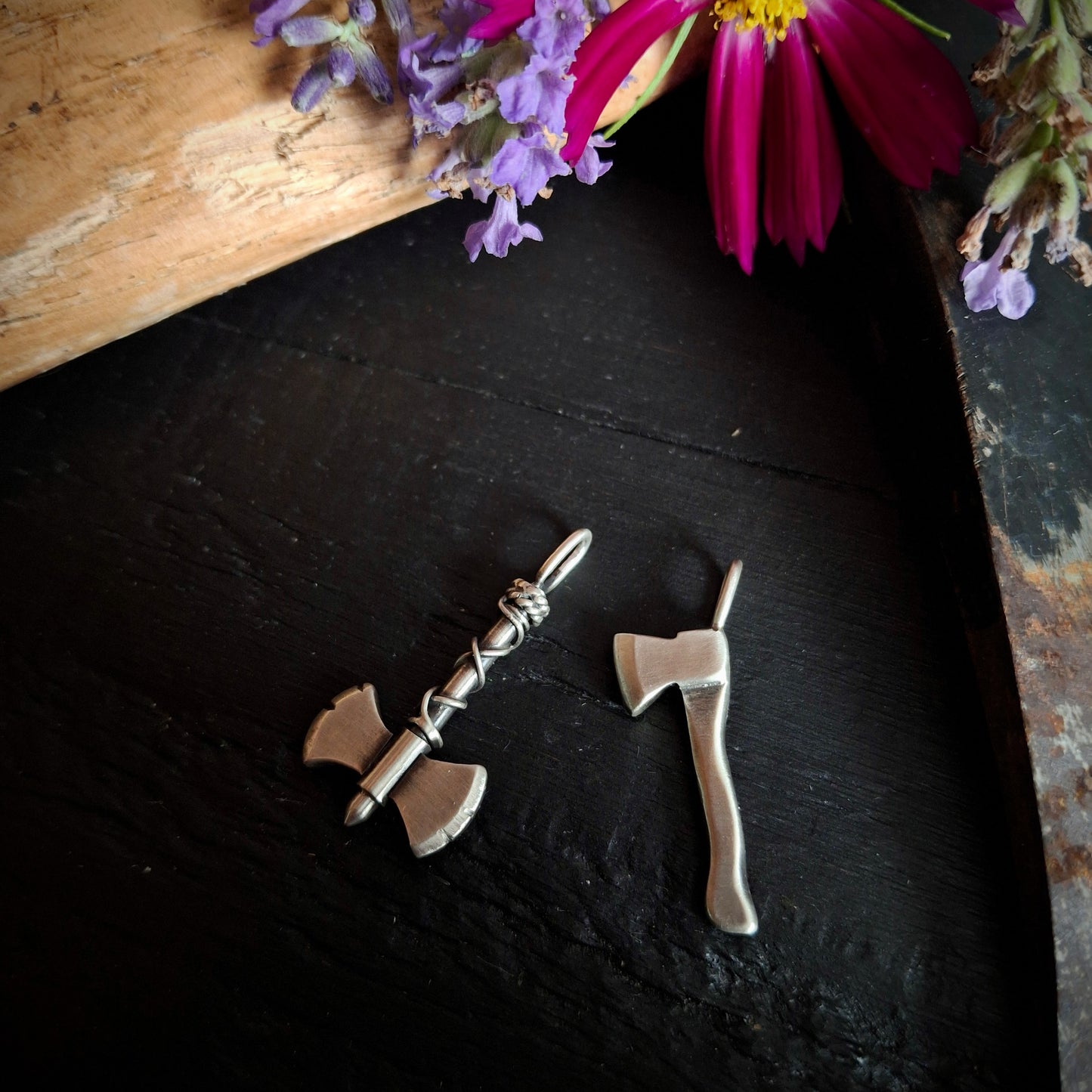 Throwing Axe Charm - Medieval Axe Charm