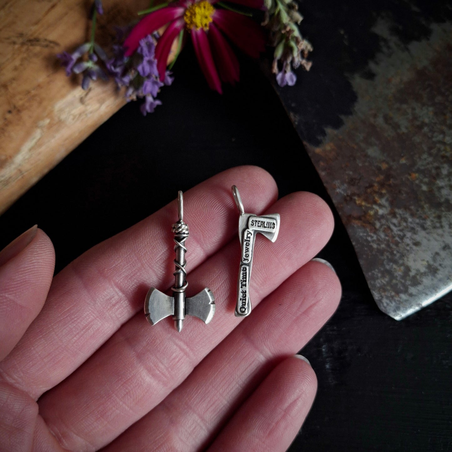 Throwing Axe Charm - Medieval Axe Charm