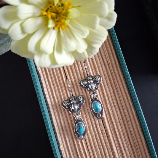Honey Bee and Turquoise Earrings