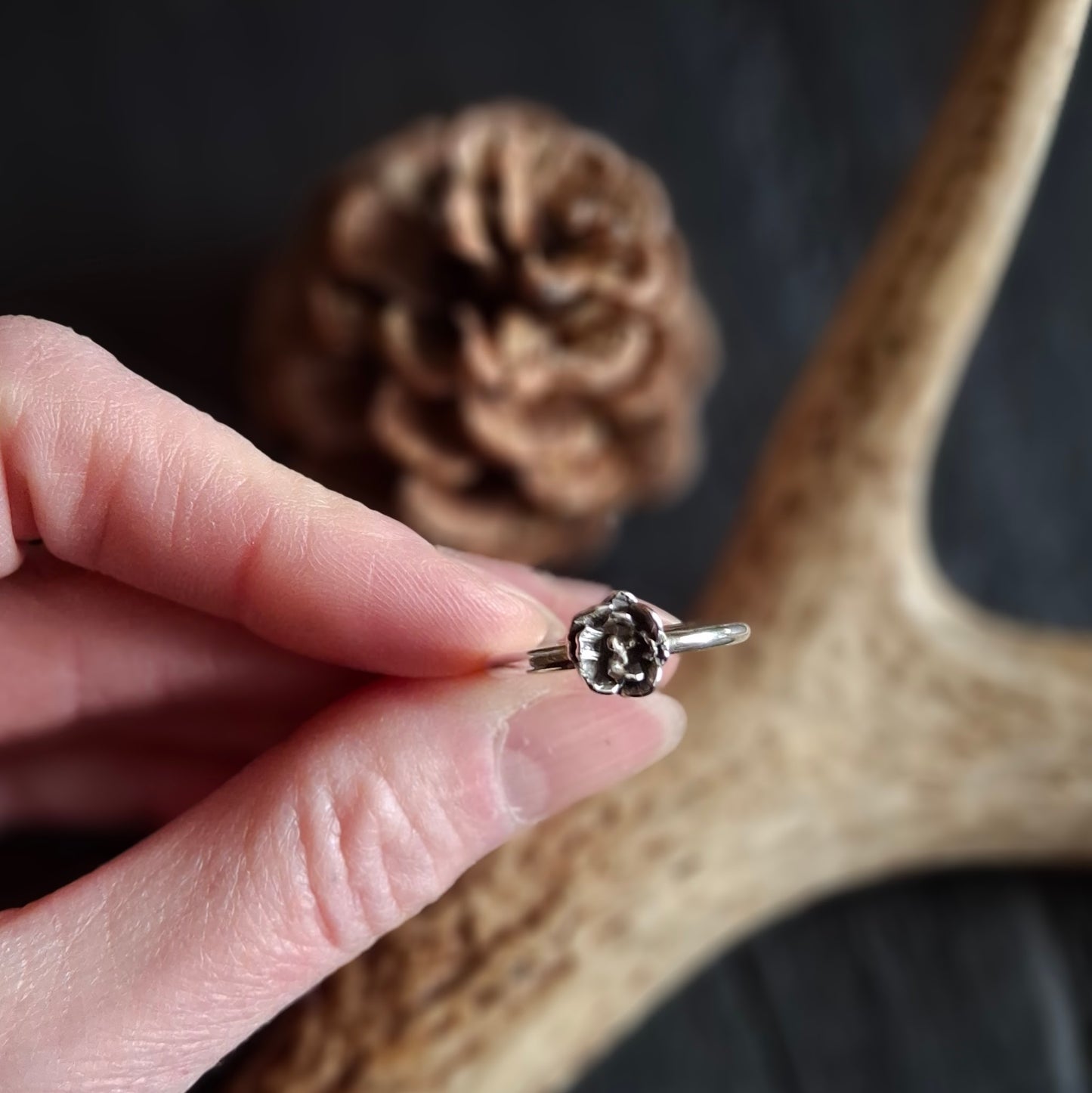 Succulent Ring | Sterling Silver | Size 8