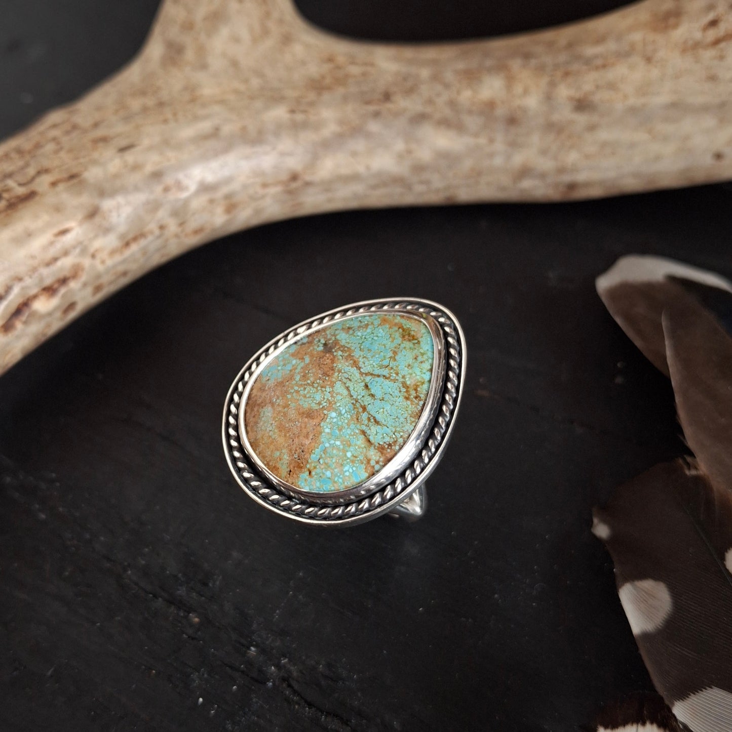 Bold #8 Mine Turquoise Ring - 8.25