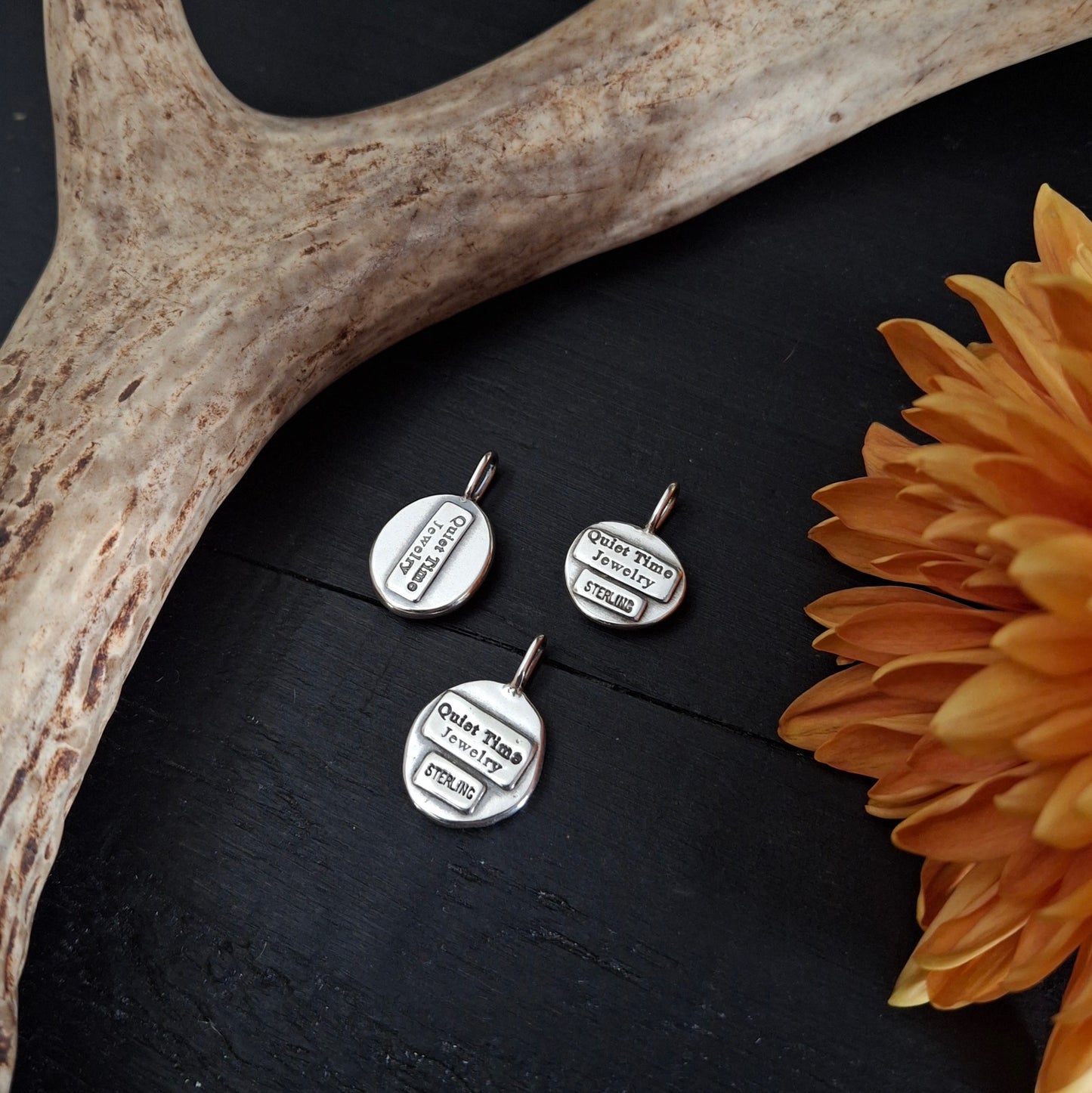 Nature-Inspired Charms from Reclaimed Sterling Silver