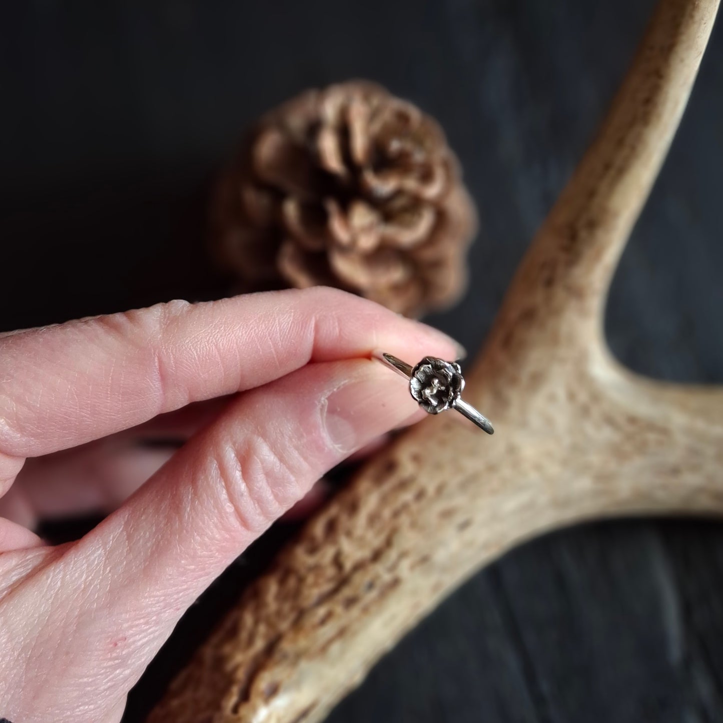 Succulent Ring | Sterling Silver | Size 8