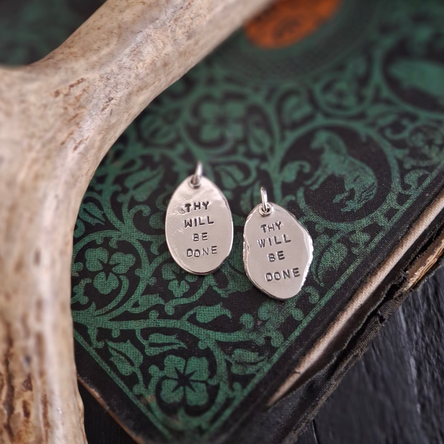 Thy Will Be Done Charm | Hand-Stamped Sterling Silver | Meaningful Faith Jewelry