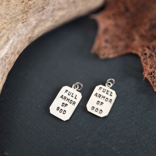 Full Armor of God Charm | Hand-Stamped Sterling Silver