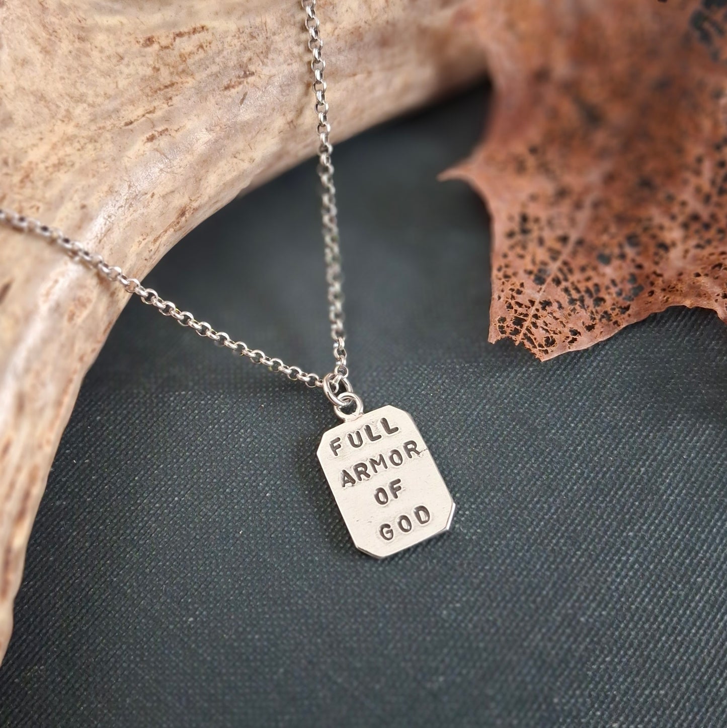 Full Armor of God Charm | Hand-Stamped Sterling Silver