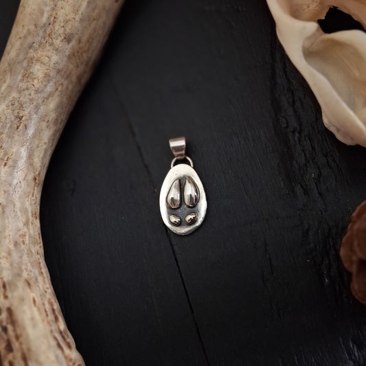 Bear or Deer Track Pendant | Sterling Silver | Above and Below Collection
