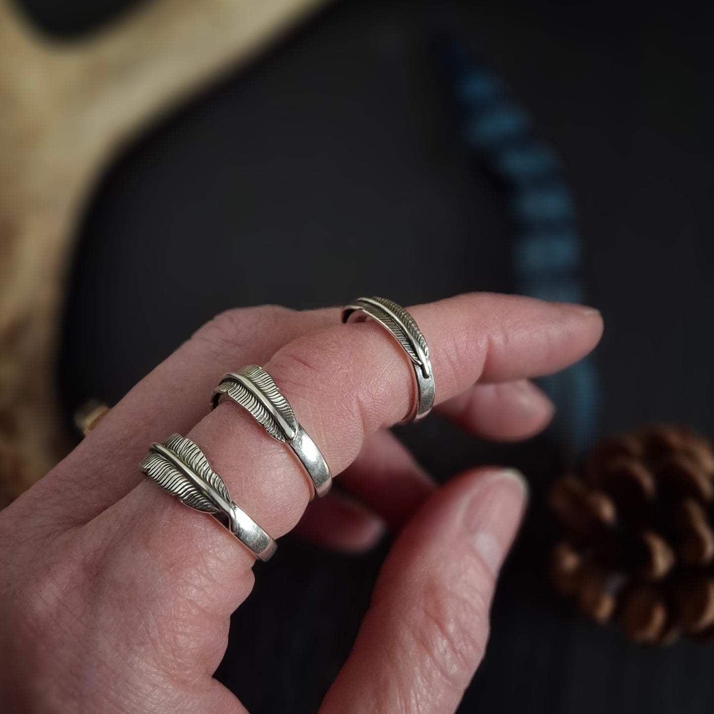 Feather Stacking Ring | Sterling Silver and Copper | Above and Below Collection