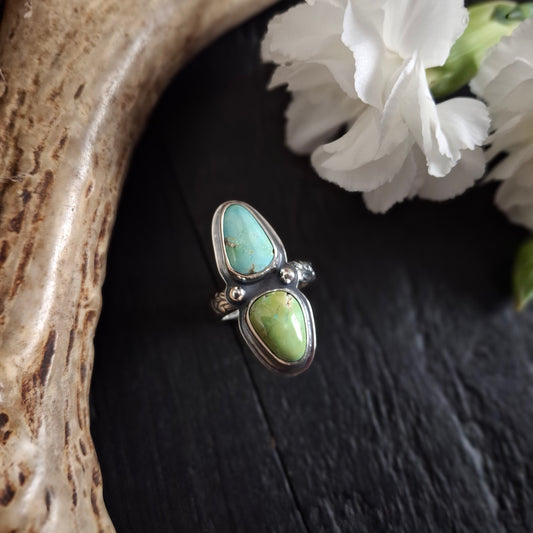 Sonoran Gold Turquoise Ring | Sterling Silver | Spring Collection
