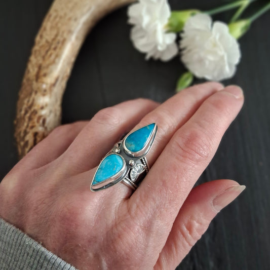 Kingman & Royston Turquoise Ring | Sterling Silver | Spring Collection