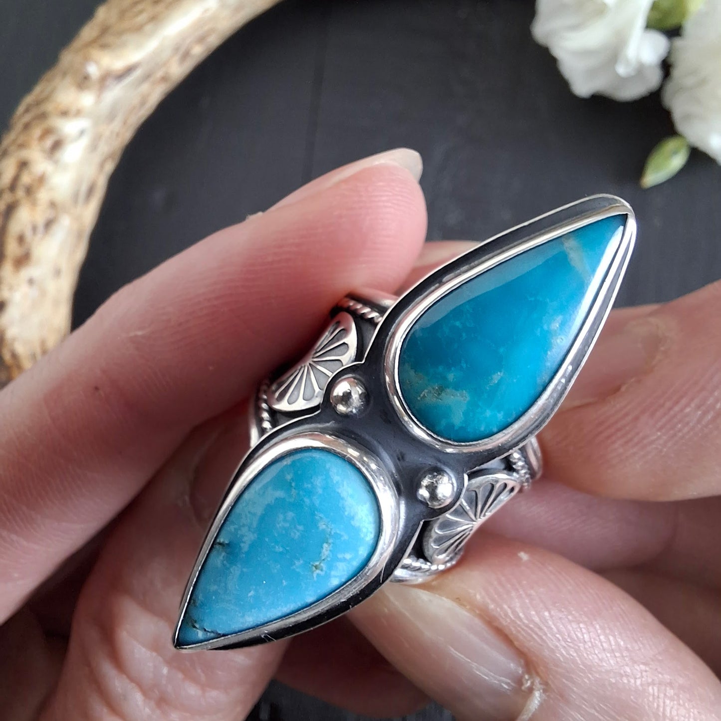Kingman & Royston Turquoise Ring | Sterling Silver | Spring Collection