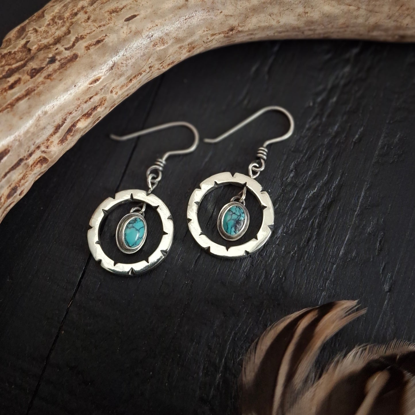 Hubei Turquoise Spinner Earrings | Spring Collection