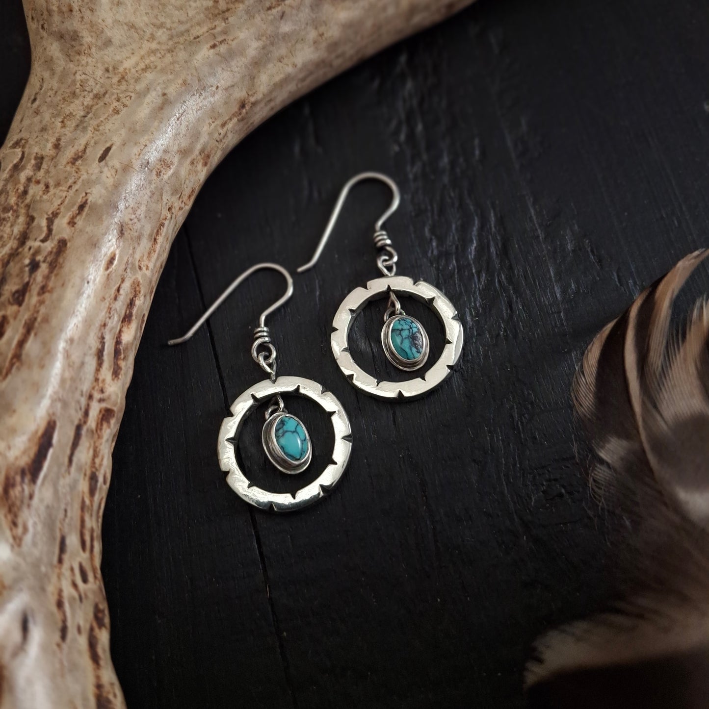 Hubei Turquoise Spinner Earrings | Spring Collection