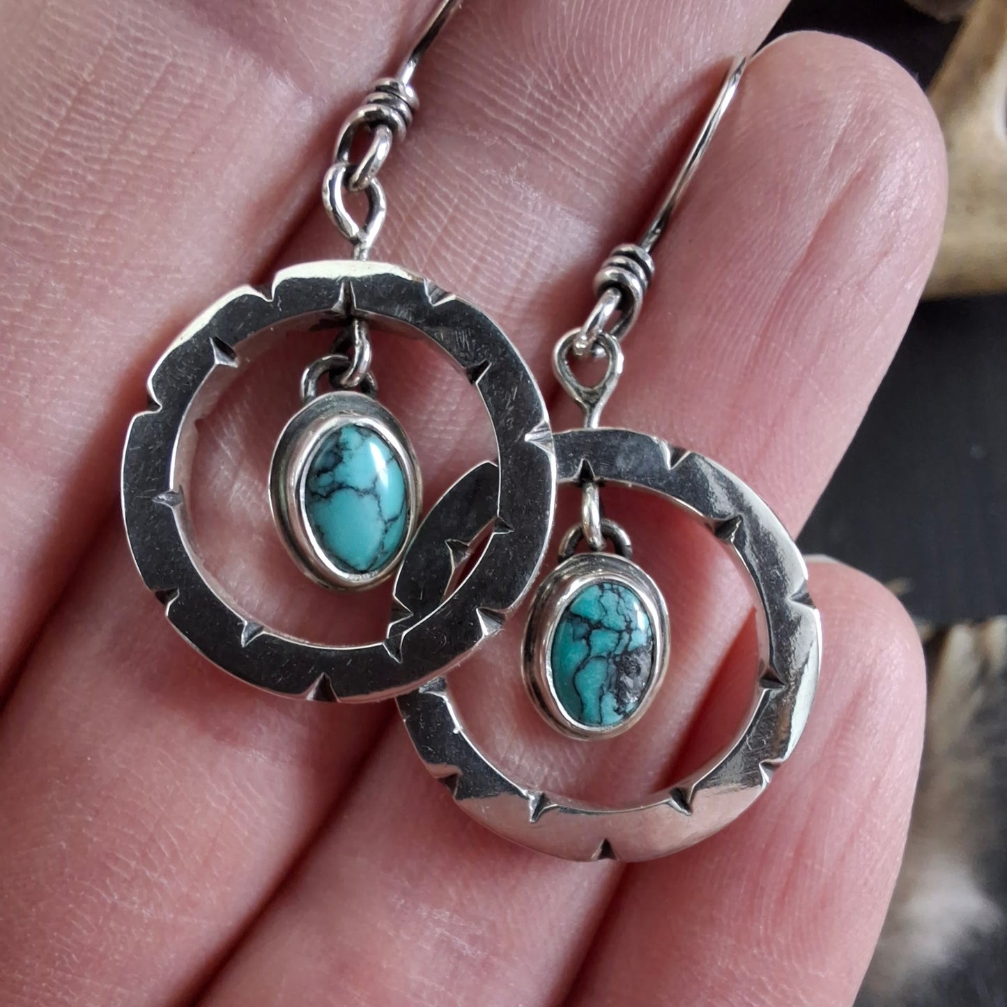 Hubei Turquoise Spinner Earrings | Spring Collection