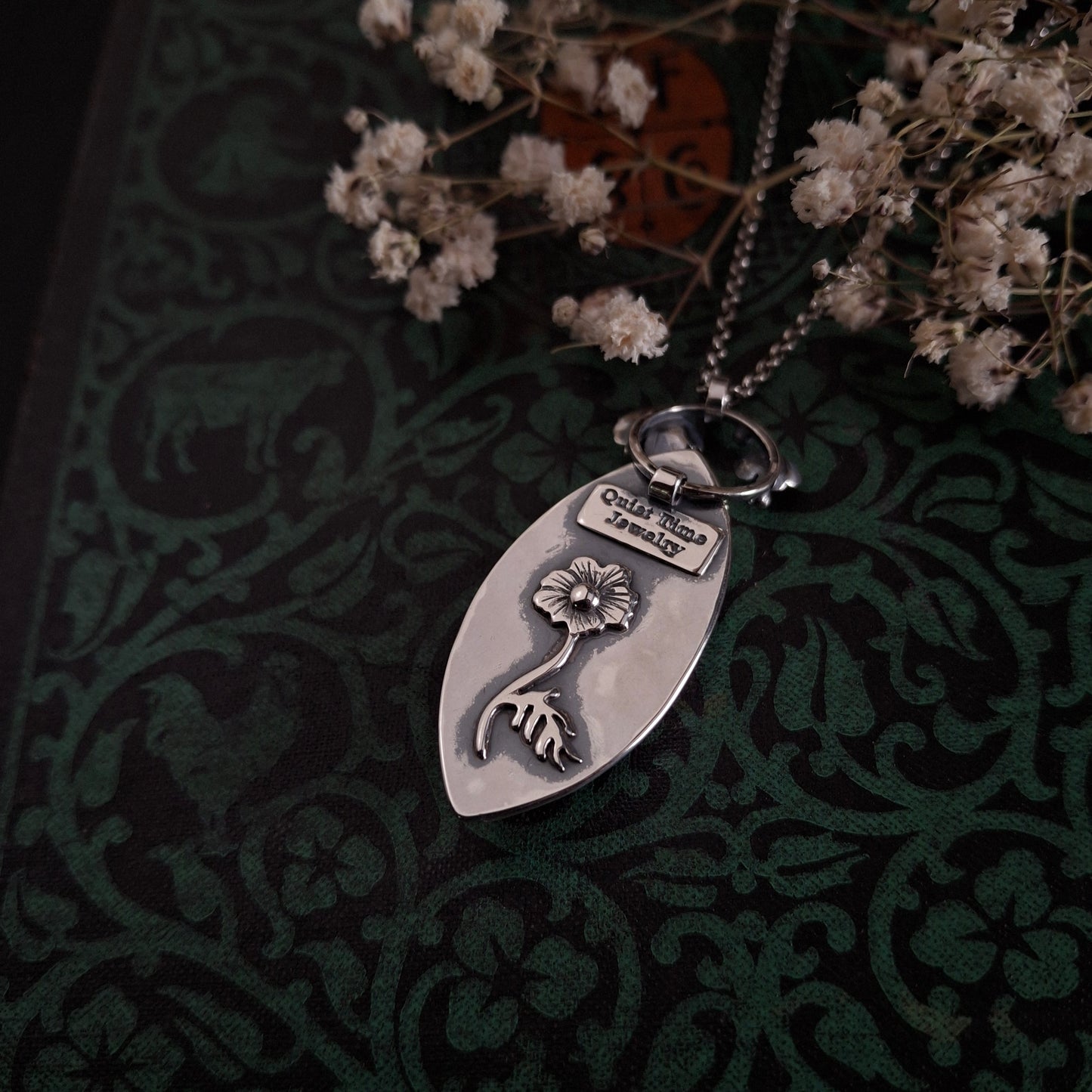 Labradorite Cosmo Flower Pendant | Sterling Silver Necklace