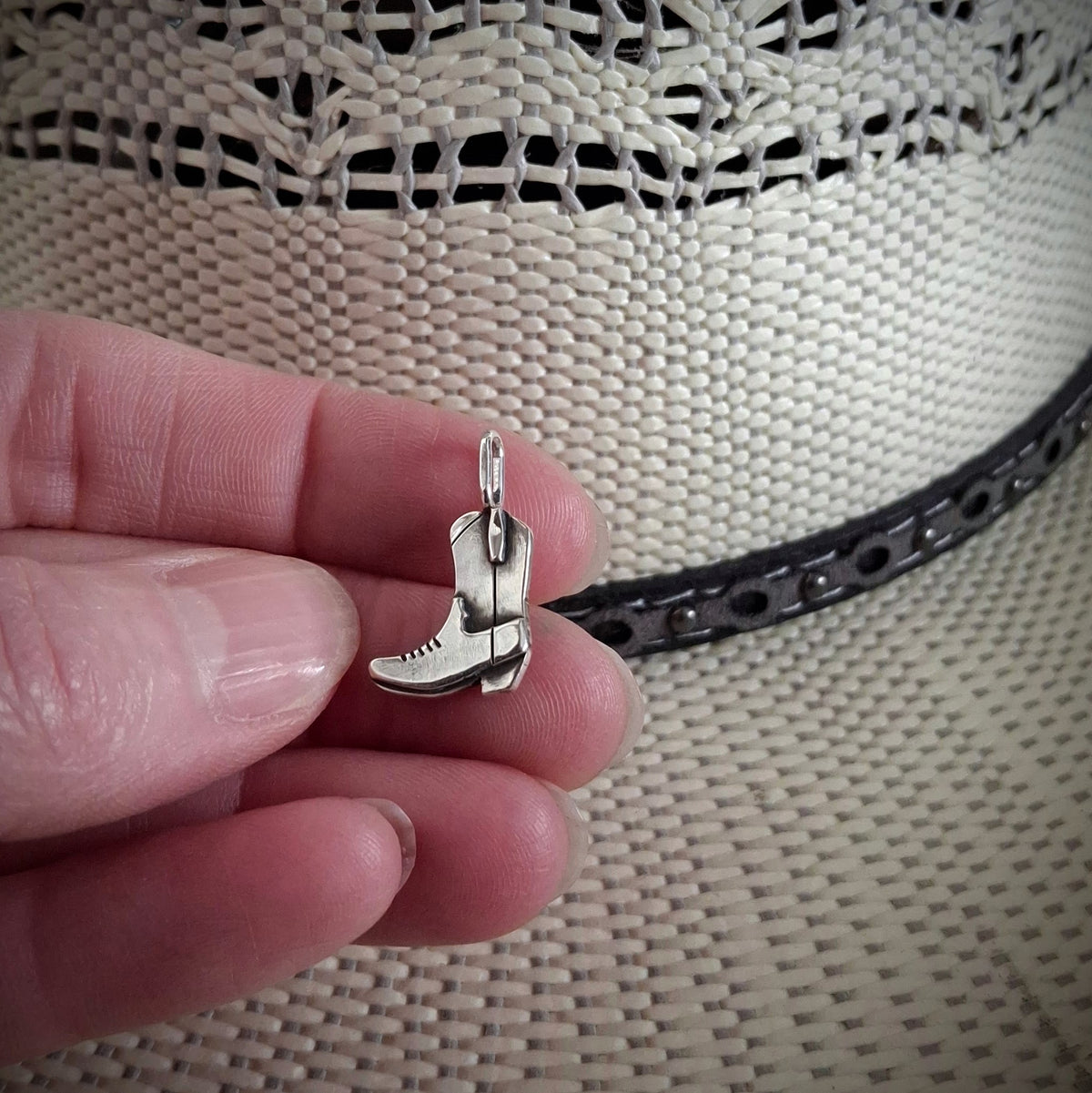 Western Sterling Silver Charms | Reclaimed Silver | Turquoise Accent