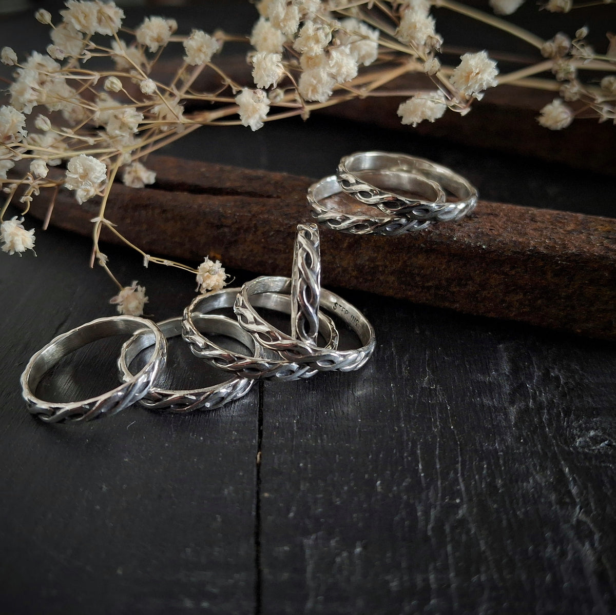 Braided Sterling Silver Ring | Rustic Western Style | Made to Order